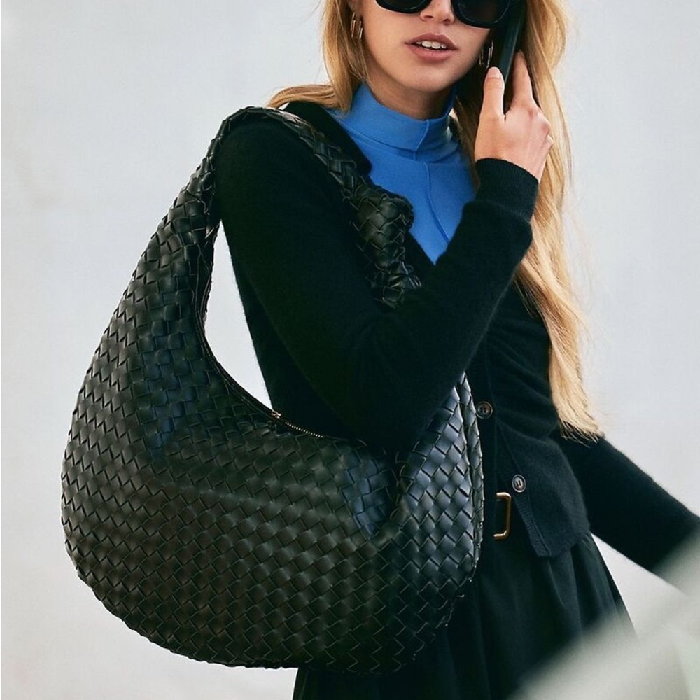 Melie Bianco - Katherine Oversized Woven Shoulder Bag Vegan Leather